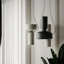 Modern white and copper ceramic pendant light dining room
