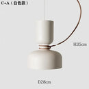 Modern white and copper ceramic pendant light dining room