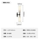 Modern white and copper wall lamp bedroom frosted glass sconce