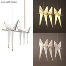 DecorBites™ Modern Bird-Shaped Island Pendant Light: 3/4/5 Golden Hanging Lights for Bedroom
