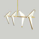 DecorBites™ Modern Bird-Shaped Island Pendant Light: 3/4/5 Golden Hanging Lights for Bedroom