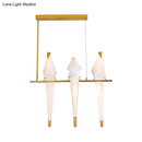 DecorBites™ Modern Bird-Shaped Island Pendant Light: 3/4/5 Golden Hanging Lights for Bedroom