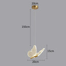 Modern white and gold butterfly pendant lights bedroom decor