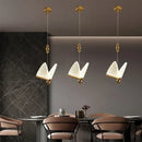 Modern white and gold butterfly pendant lights bedroom decor