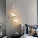 Modern white and gold butterfly pendant lights bedroom decor