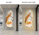 Modern white and gold feather led wall lamp bedroom sculpture