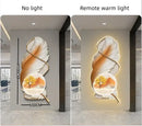 Modern white and gold feather led wall lamp bedroom sculpture