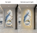 Modern white and gold feather led wall lamp bedroom sculpture