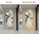 Modern white and gold feather led wall lamp bedroom sculpture