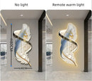 Modern white and gold feather led wall lamp bedroom sculpture