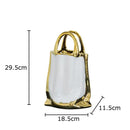 Modern white and gold handbag ceramic vase living room decor