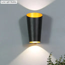 DecorBites™ Modern LED Bedside Sconce Light - Black/White Finish Wall Lamp with Aluminum Cylinder Shade