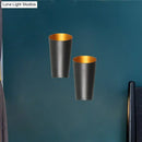 DecorBites™ Modern LED Bedside Sconce Light - Black/White Finish Wall Lamp with Aluminum Cylinder Shade