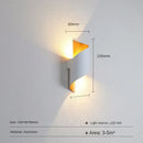 Modern white and gold outdoor wall lamp patio spiral sconce