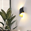 Modern white and gold outdoor wall lamp patio spiral sconce