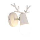 Modern white and iron wood led wall lamp bedroom sconce