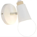 Modern white and iron wood led wall lamp bedroom sconce