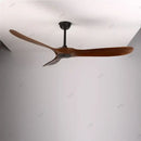 Modern white and light wood dc ceiling fan living room remote control