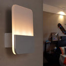 Modern white and silver led sconce light for bedroom warm glow
