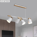 DecorBites™ Nordic Metal Linear Chandelier - 4 Head Island Lighting in Green/Grey/White for Restaurants