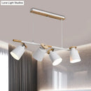 DecorBites™ Nordic Metal Linear Chandelier - 4 Head Island Lighting in Green/Grey/White for Restaurants