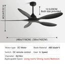 Modern white and wood 56-inch ceiling fan office electric fan