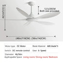 Modern white and wood 56-inch ceiling fan office electric fan