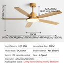 Modern white and wood ceiling fan living bedroom led with remote