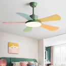 Modern white and wood ceiling fan with led light for bedroom restaurant