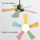 Modern white and wood ceiling fan with led light for bedroom restaurant