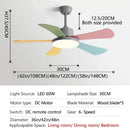 Modern white and wood ceiling fan with led light for bedroom restaurant