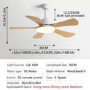 Modern white and wood ceiling fan with led light for bedroom restaurant
