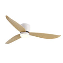 Modern white and wood led ceiling fan with remote control bedroom