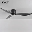 Modern white and wood led ceiling fan with remote control bedroom