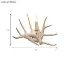 Modern white antler resin shade wall sconce living room light