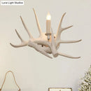 Modern white antler resin shade wall sconce living room light