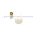 Modern white astronaut moon wall lamp for children's bedroom