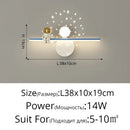 Modern white astronaut moon wall lamp for children's bedroom