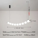 Modern white bead nordic chandelier dining room pendant light