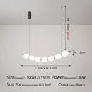 Modern white bead nordic chandelier dining room pendant light