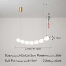 Modern white bead nordic chandelier dining room pendant light