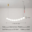 Modern white bead nordic chandelier dining room pendant light