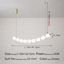 Modern white bead nordic chandelier dining room pendant light