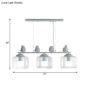 Modern white bird island lighting fixture dining room pendant light