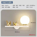 Modern white bird wall lights with led shelf for living room