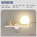 Modern white bird wall lights with led shelf for living room