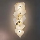 Modern white & black alabaster wall lamp bedroom luxury sconce