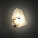 Modern white & black alabaster wall lamp bedroom luxury sconce