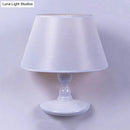 Modern white black cone ceramic wall sconce bedroom fabric light