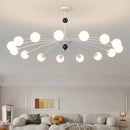 Modern white & black decorbites cream wind chandelier living room lamp